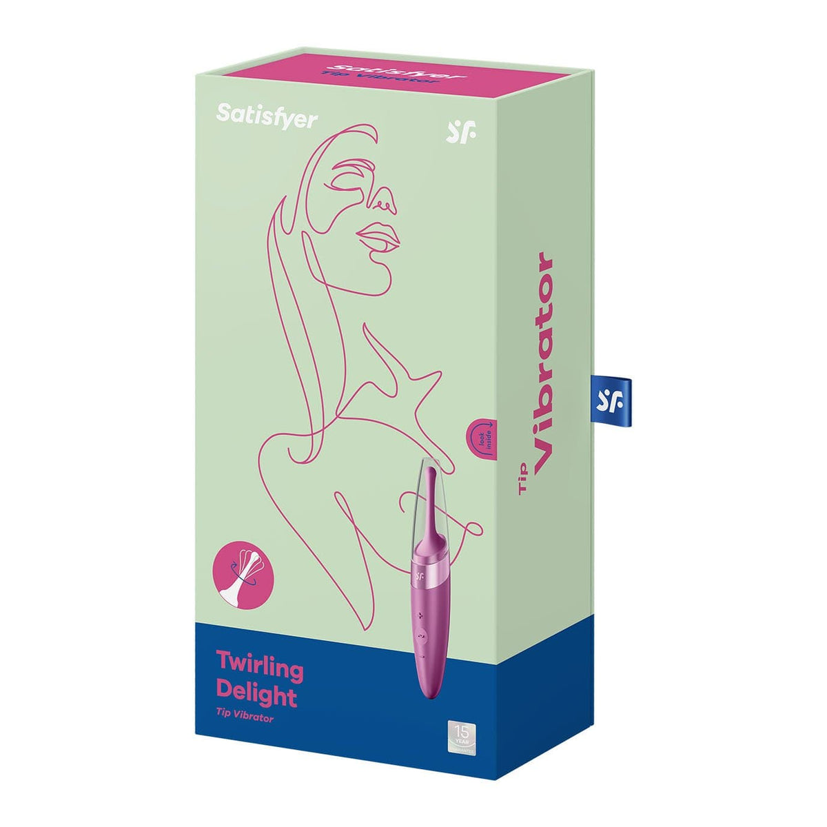 Satisfyer - Twirling Delight Precise Clit Massger (Rose) -  Clit Massager (Vibration) Rechargeable  Durio.sg