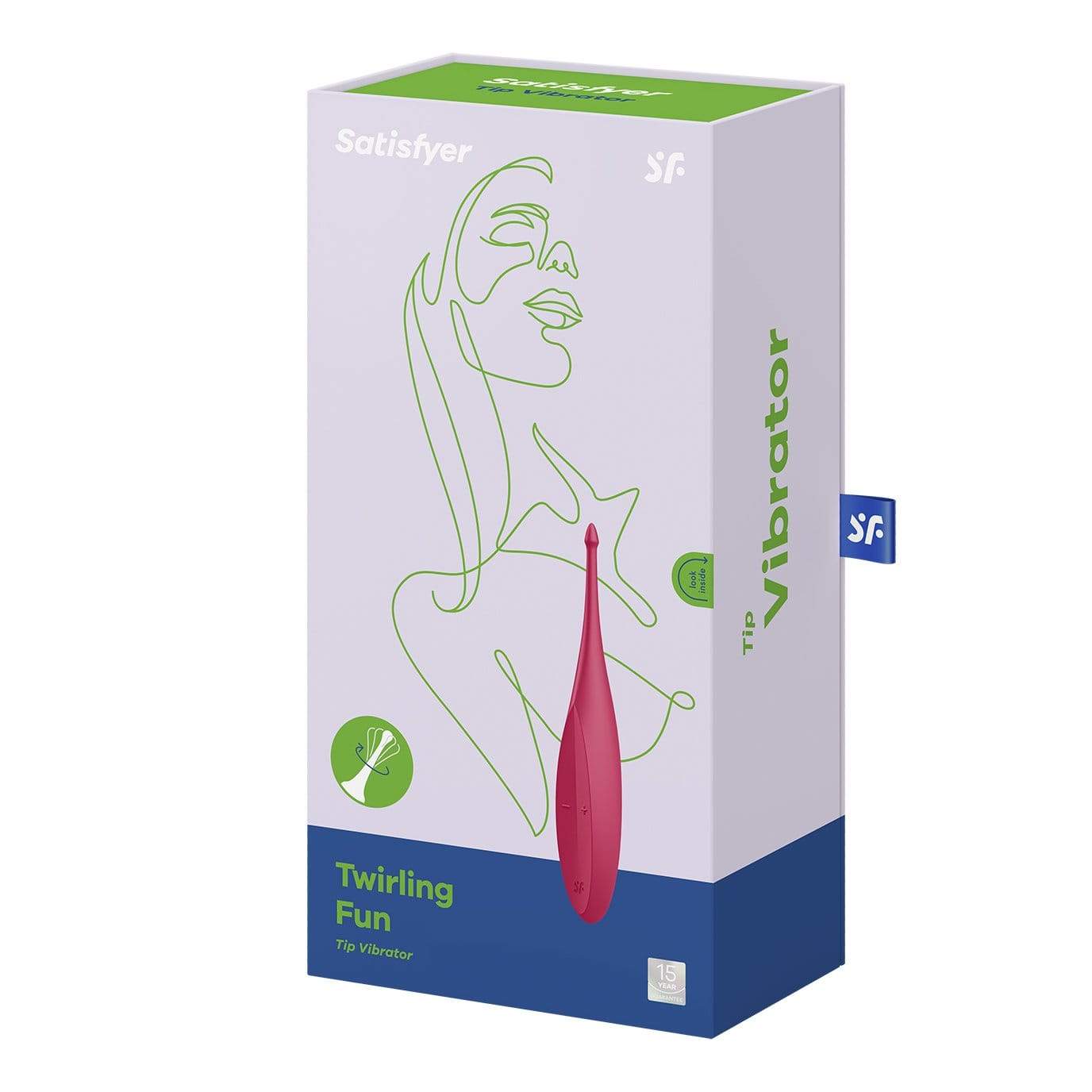 Satisfyer - Twirling Fun Clit Massager (Magenta) -  Clit Massager (Vibration) Rechargeable  Durio.sg