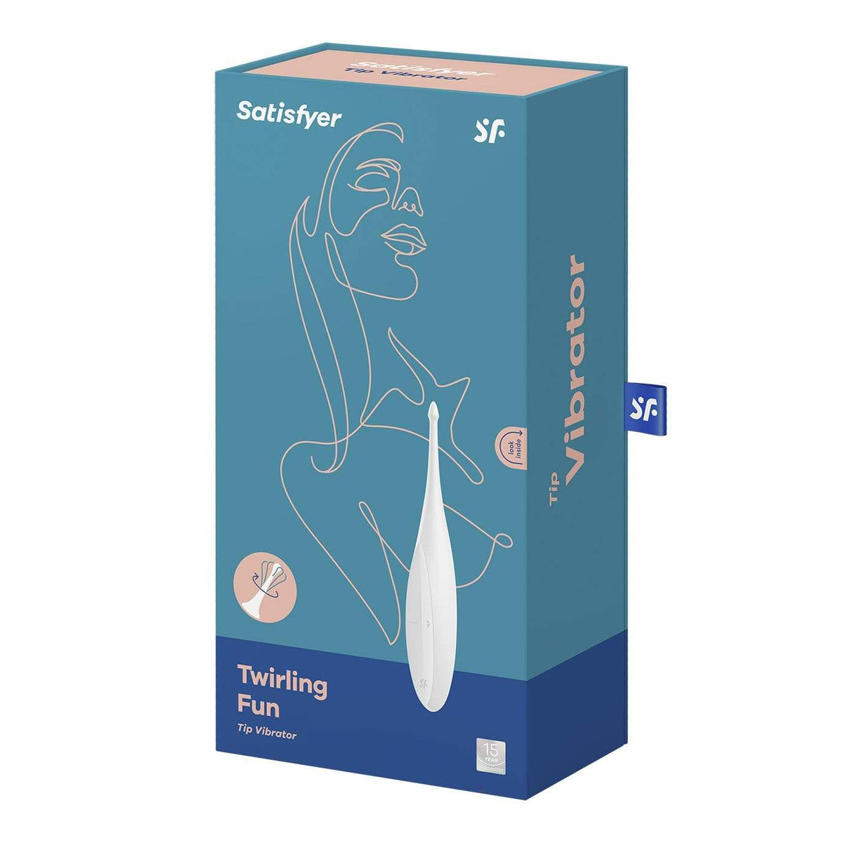 Satisfyer - Twirling Fun Clit Massager (White) -  Clit Massager (Vibration) Rechargeable  Durio.sg