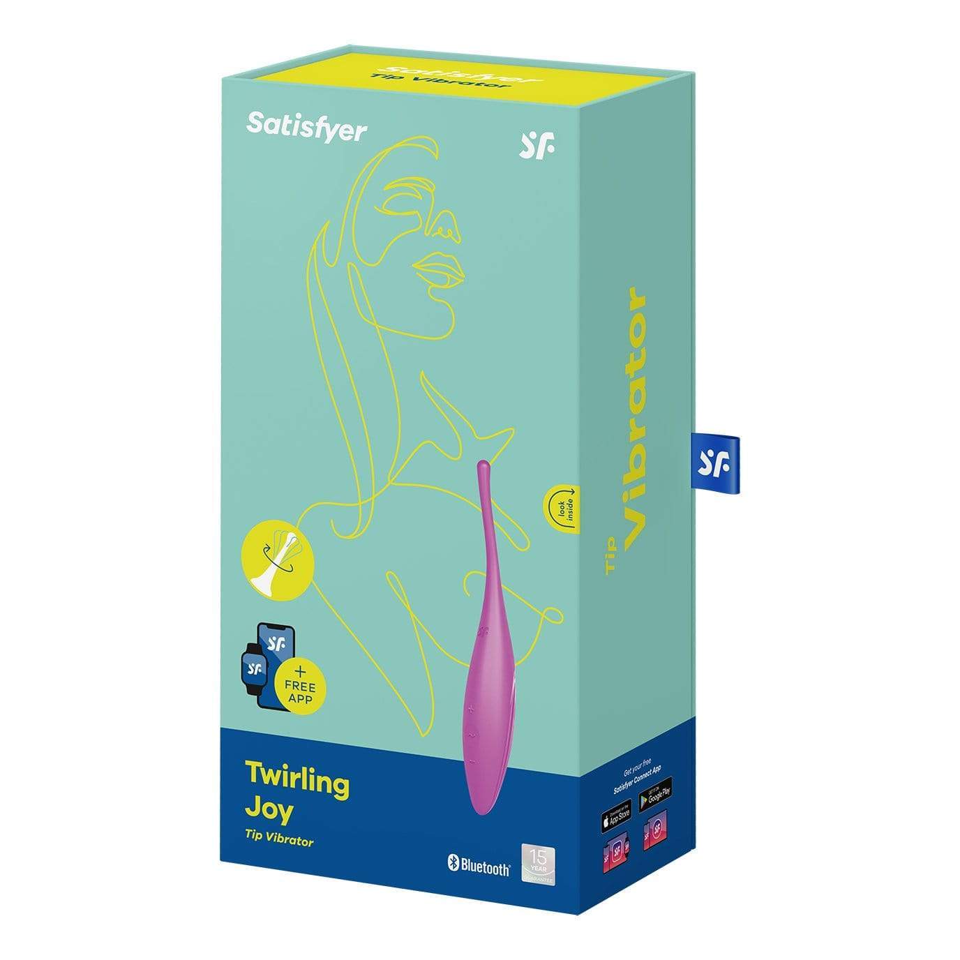 Satisfyer - Twirling Joy App-Controlled Clit Massager (Fuchsia) -  Clit Massager (Vibration) Rechargeable  Durio.sg