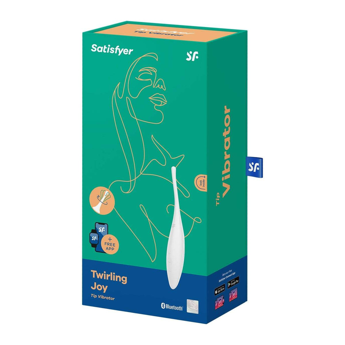 Satisfyer - Twirling Joy App-Controlled Clit Massager (White) -  Clit Massager (Vibration) Rechargeable  Durio.sg