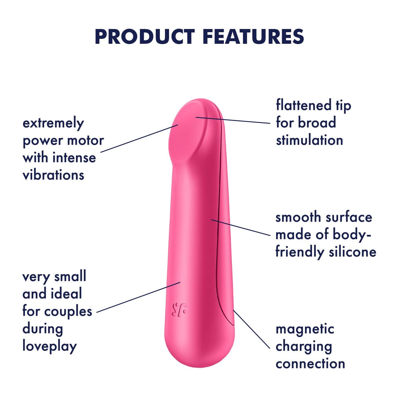 Satisfyer - Ultra Power Bullet 3 Vibrator (Pink) -  Bullet (Vibration) Rechargeable  Durio.sg