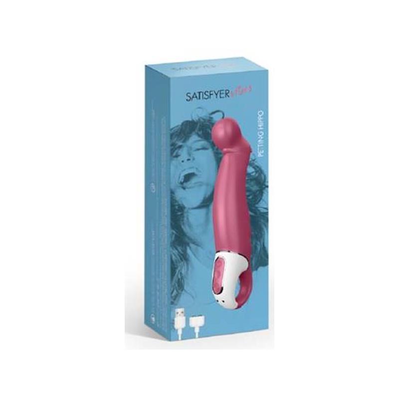 Satisfyer - Vibes Petting Hippo G Spot Vibrator (Pink) -  G Spot Dildo (Vibration) Rechargeable  Durio.sg