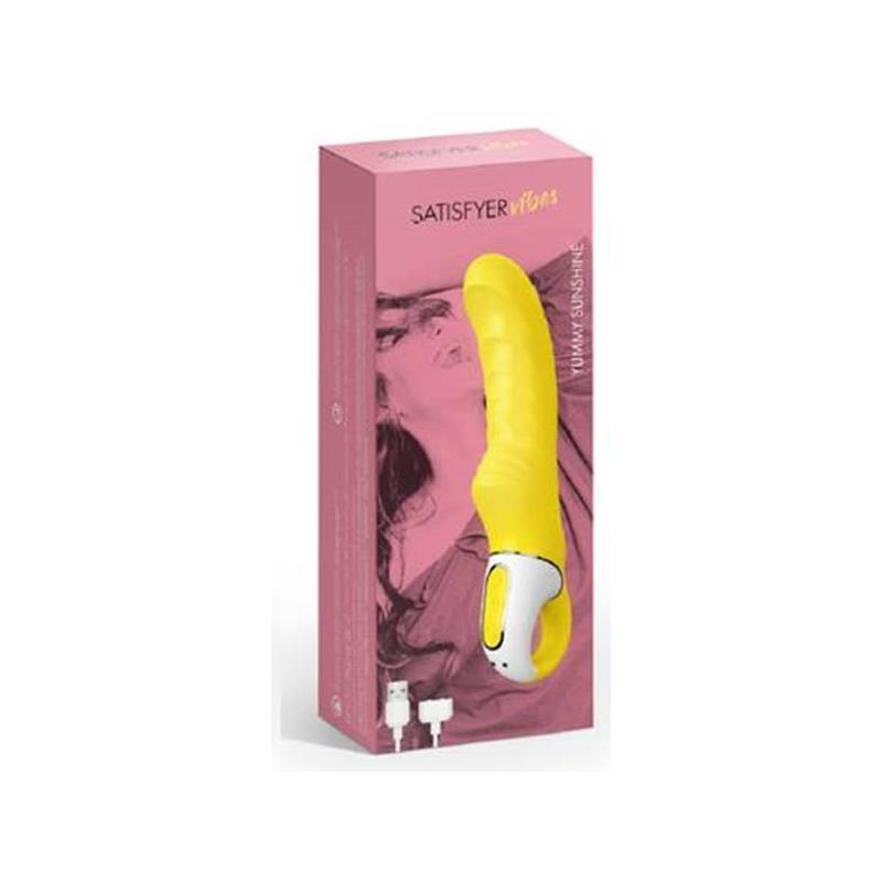 Satisfyer - Vibes Yummy Sunshine G Spot Vibrator (Yellow) -  G Spot Dildo (Vibration) Rechargeable  Durio.sg