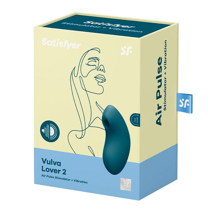 Satisfyer - Vulva Lover 2 Air Pulse Vibration Clitoral Stimulator (Blue) -  Clit Massager (Vibration) Rechargeable  Durio.sg