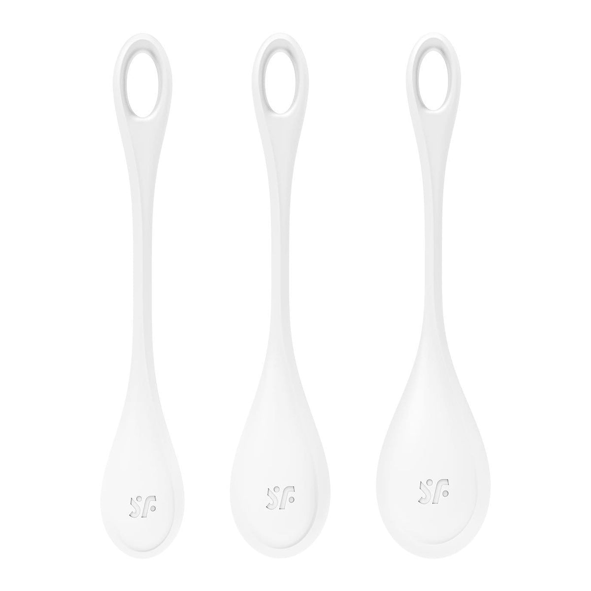 Satisfyer - Yoni Power 1 Silicone Kegel Balls Training Set (White) -  Kegel Balls (Non Vibration)  Durio.sg