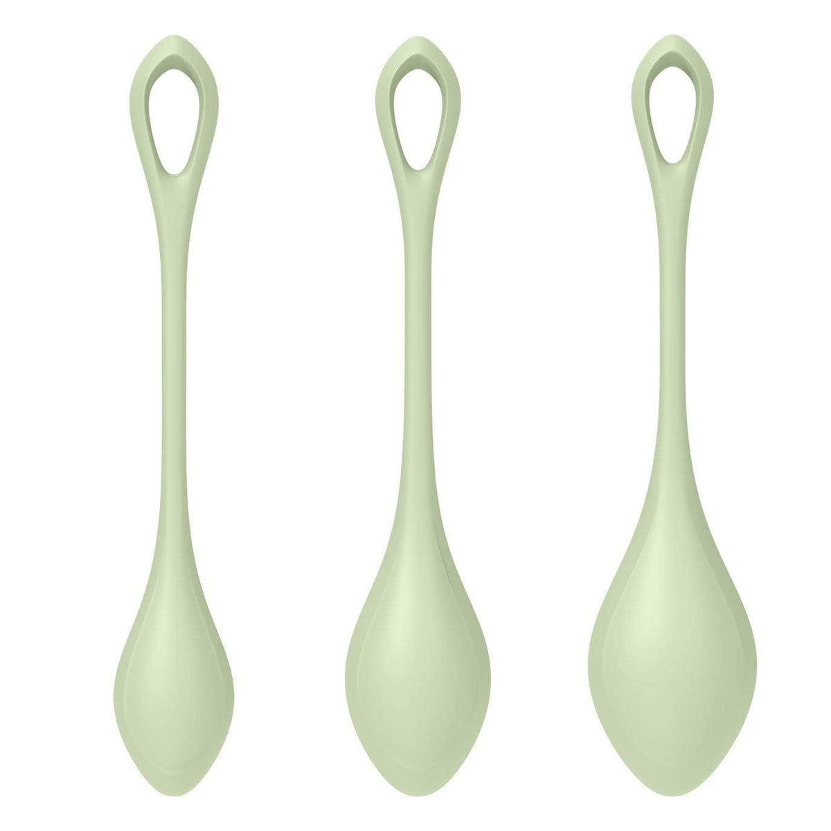 Satisfyer - Yoni Power 2 Silicone Kegel Balls Training Set (Light Green) -  Kegel Balls (Non Vibration)  Durio.sg