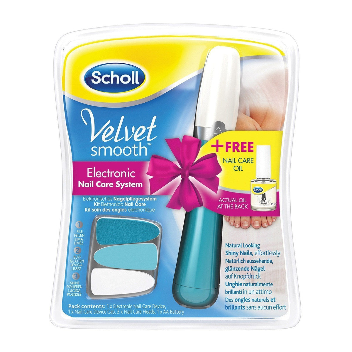 Scholl - Electronic Nail Care System 3X1 (Blue) -  Body Care  Durio.sg