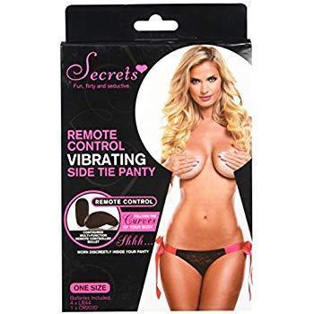 Secrets - Remote Control Vibrating Side Tie Panty (Black) -  Lingerie (Vibration) Non Rechargeable  Durio.sg