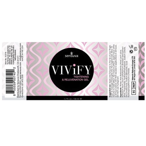 Sensuva - Vivify Tightening and Rejuvenation Arousal Gel 1.7 oz -  Arousal Gel  Durio.sg