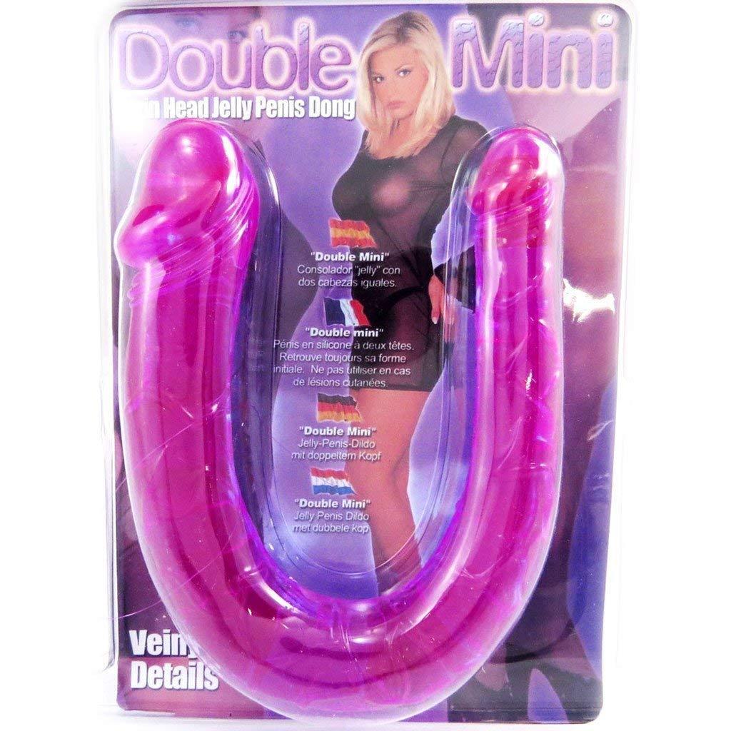 Seven Creations - Double Mini Twin Head Jelly Dong (Lavender) -  Double Dildo (Non Vibration)  Durio.sg