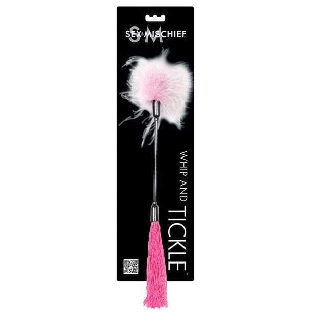 Sex & Mischief - BDSM Whip and Tickle (Pink/White) -  Whip  Durio.sg