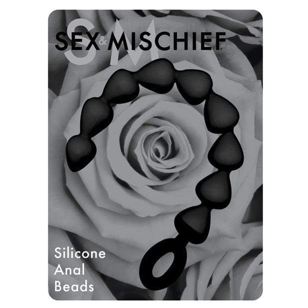 Sex and Mischief - Silicone Anal Beads (Black) -  Anal Beads (Non Vibration)  Durio.sg
