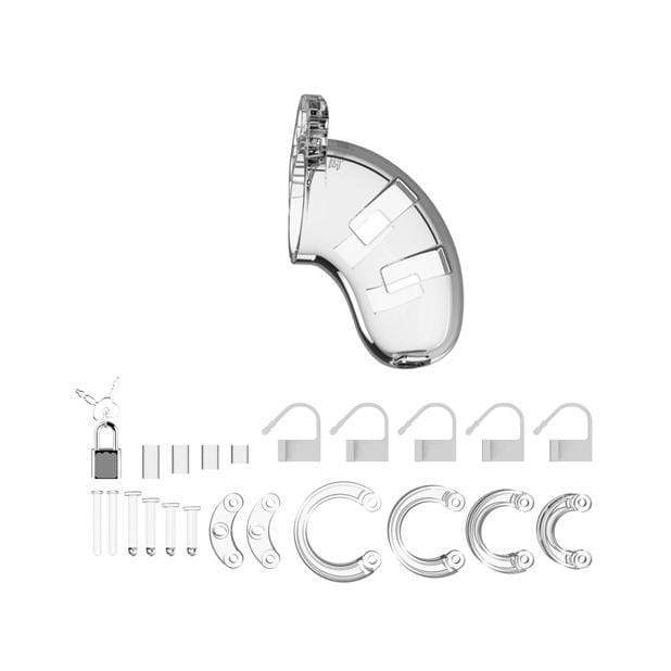 Shots - Man Cage Chastity Cock Cage Model 1 3.5" (Clear) -  Plastic Cock Cage (Non Vibration)  Durio.sg