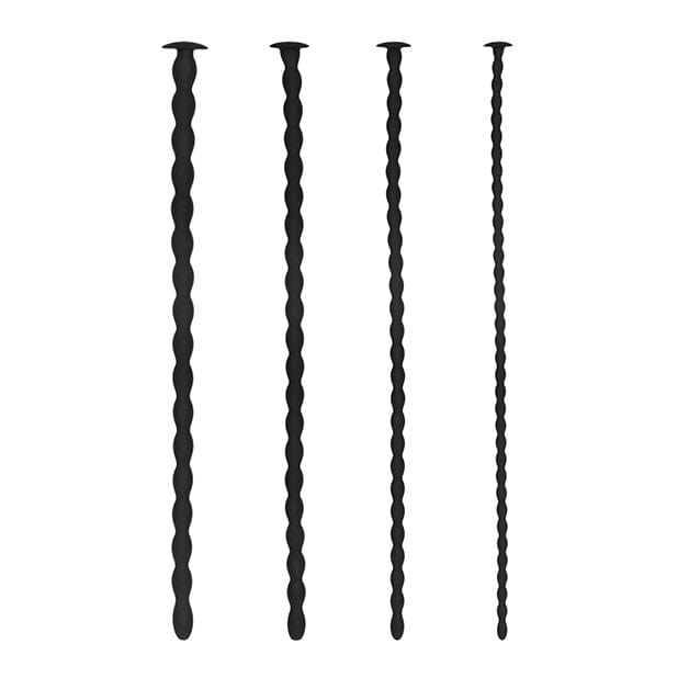 Shots - Ouch Advanced Urethral Sounding Silicone Spiral Screw Plug Set (Black) -  BDSM (Others)  Durio.sg