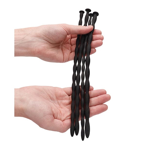 Shots - Ouch Advanced Urethral Sounding Silicone Spiral Screw Plug Set (Black) -  BDSM (Others)  Durio.sg