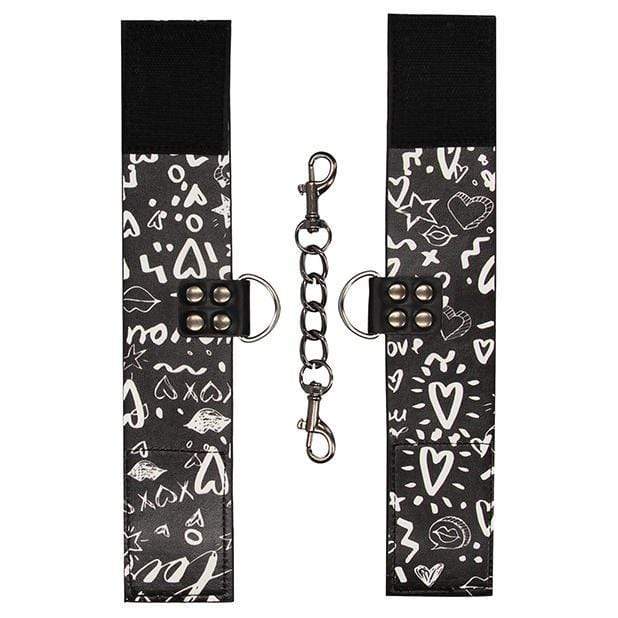 Shots - Ouch Love Street Art Fashion Printed Hand Cuffs (Black) -  Hand/Leg Cuffs  Durio.sg