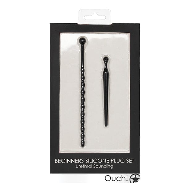 Shots - Ouch Urethral Sounding Beginners Silicone Plug Set (Black) -  BDSM (Others)  Durio.sg