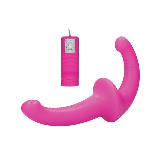 Shots - Ouch Vibrating Silicone Strapless Strap On with Controller (Pink) -  Remote Control (Wireless) Strap On with Dildo for Reverse Insertion (Vibration) Rechargeable  Durio.sg