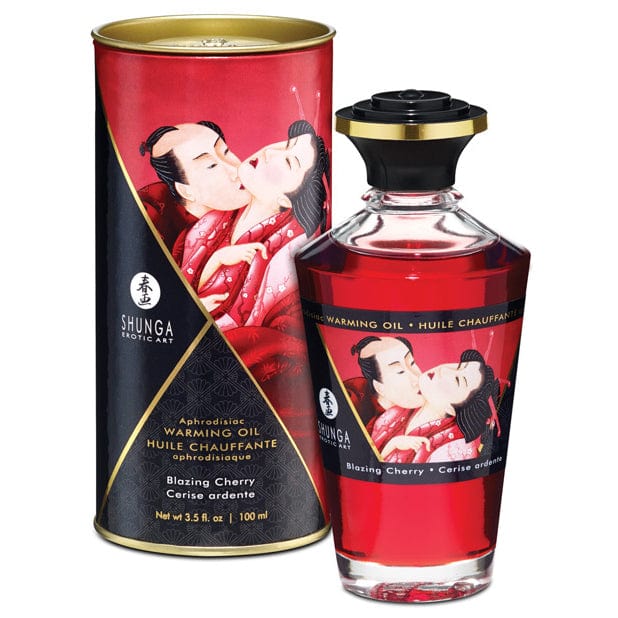 Shunga - Aphrodisiac Flavored Warming Oil 3.5 oz (Blazing Cherry) -  Massage Oil  Durio.sg