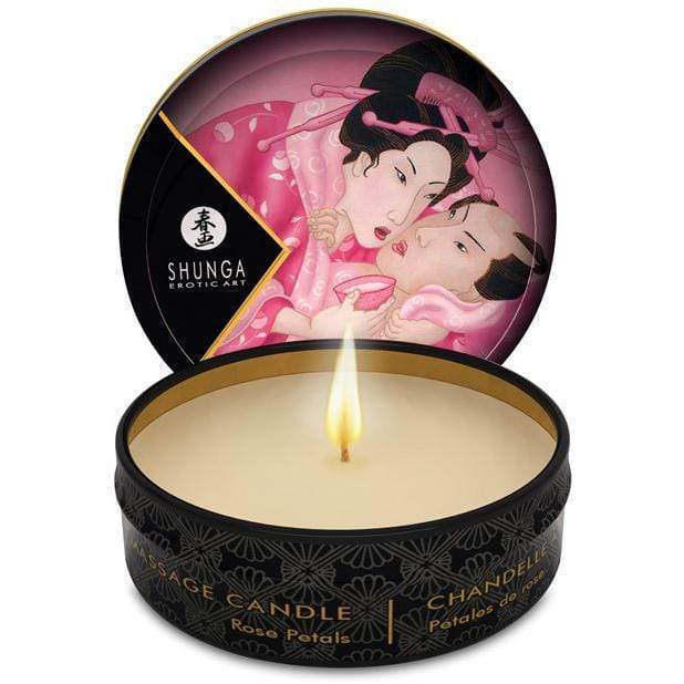 Shunga - Erotic Art Aphrodisia Mini Candlelight Massage Candle Rose 1oz -  Massage Candle  Durio.sg
