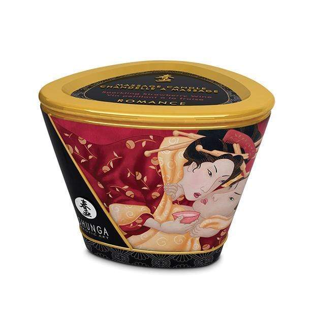 Shunga - Erotic Art Massage Candle Romance Strawberry Wine 5.7oz -  Massage Candle  Durio.sg