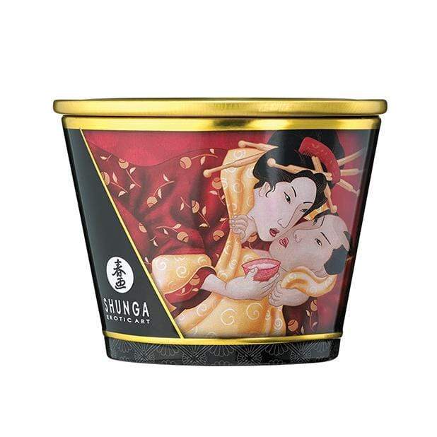 Shunga - Erotic Art Massage Candle Romance Strawberry Wine 5.7oz -  Massage Candle  Durio.sg