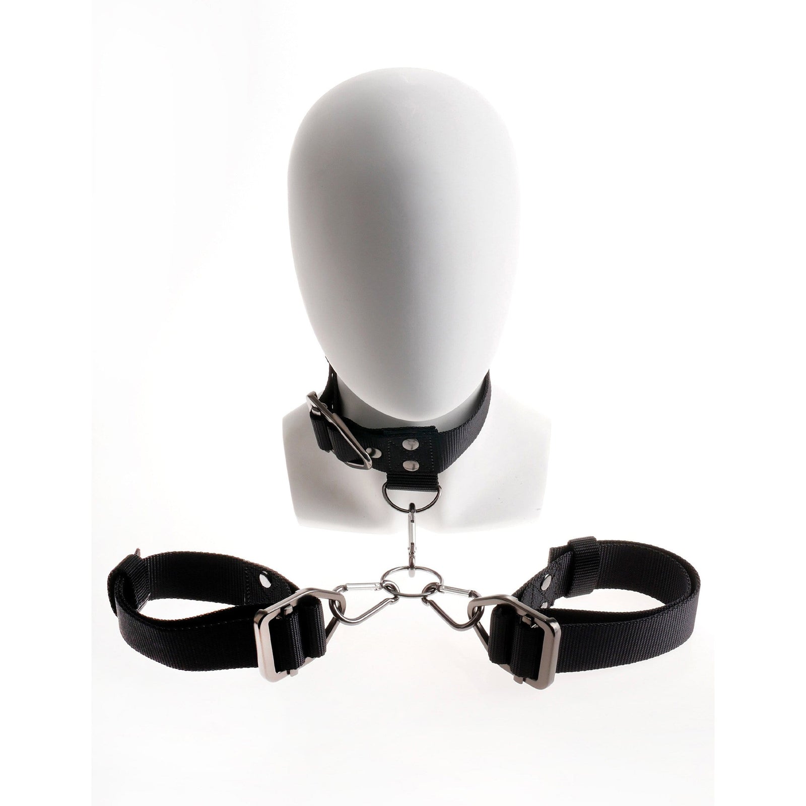 Sir Richards - Command Cuff and Collar Set (Black) -  Hand/Leg Cuffs  Durio.sg