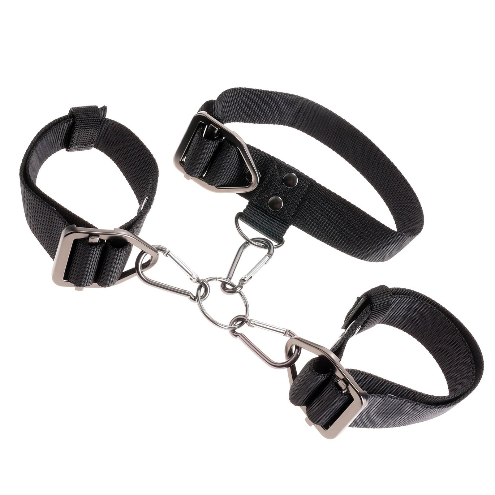 Sir Richards - Command Cuff and Collar Set (Black) -  Hand/Leg Cuffs  Durio.sg
