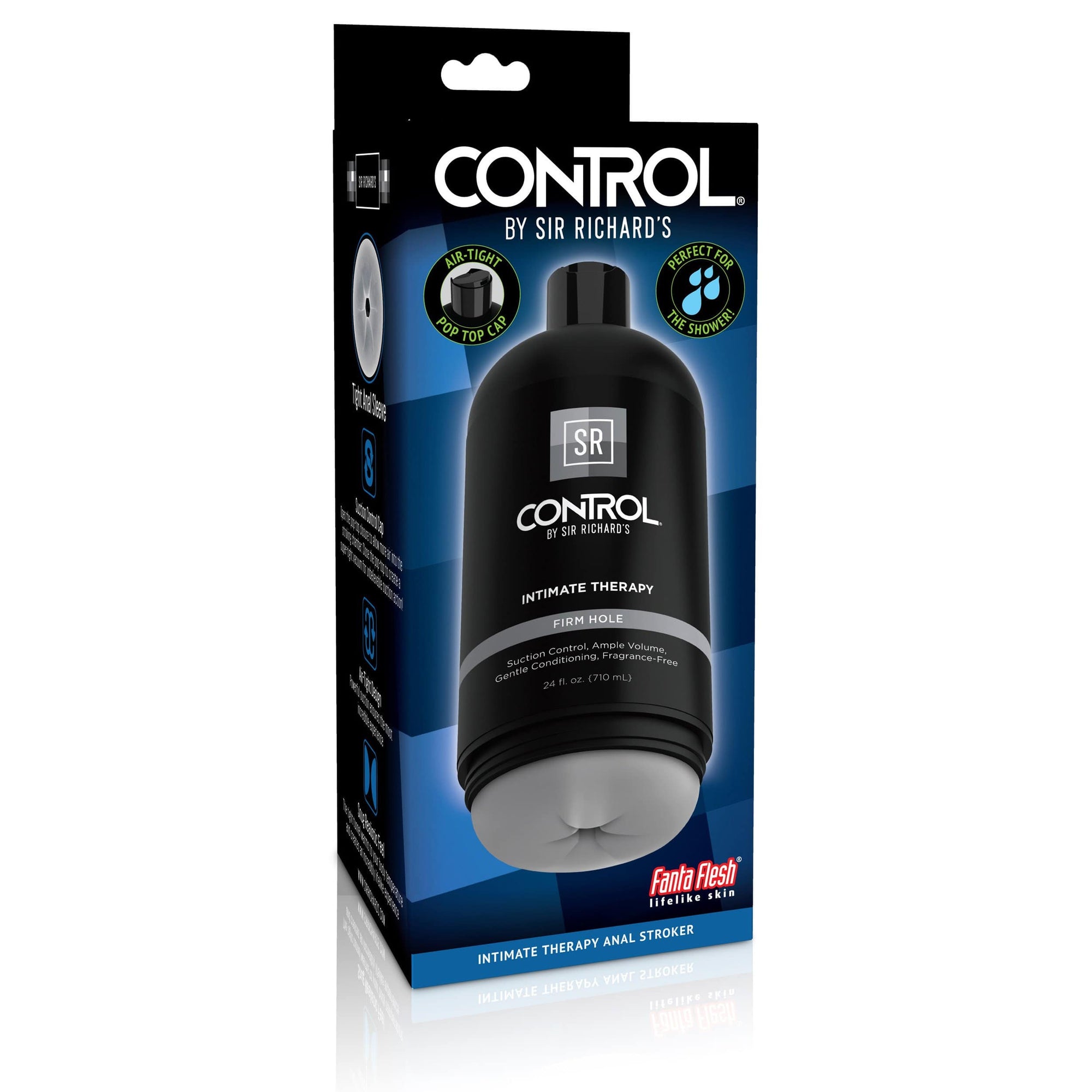 Sir Richards - Control Intimate Therapy Firm Hole Anal Stroker (Black) -  Masturbator Ass (Non Vibration)  Durio.sg