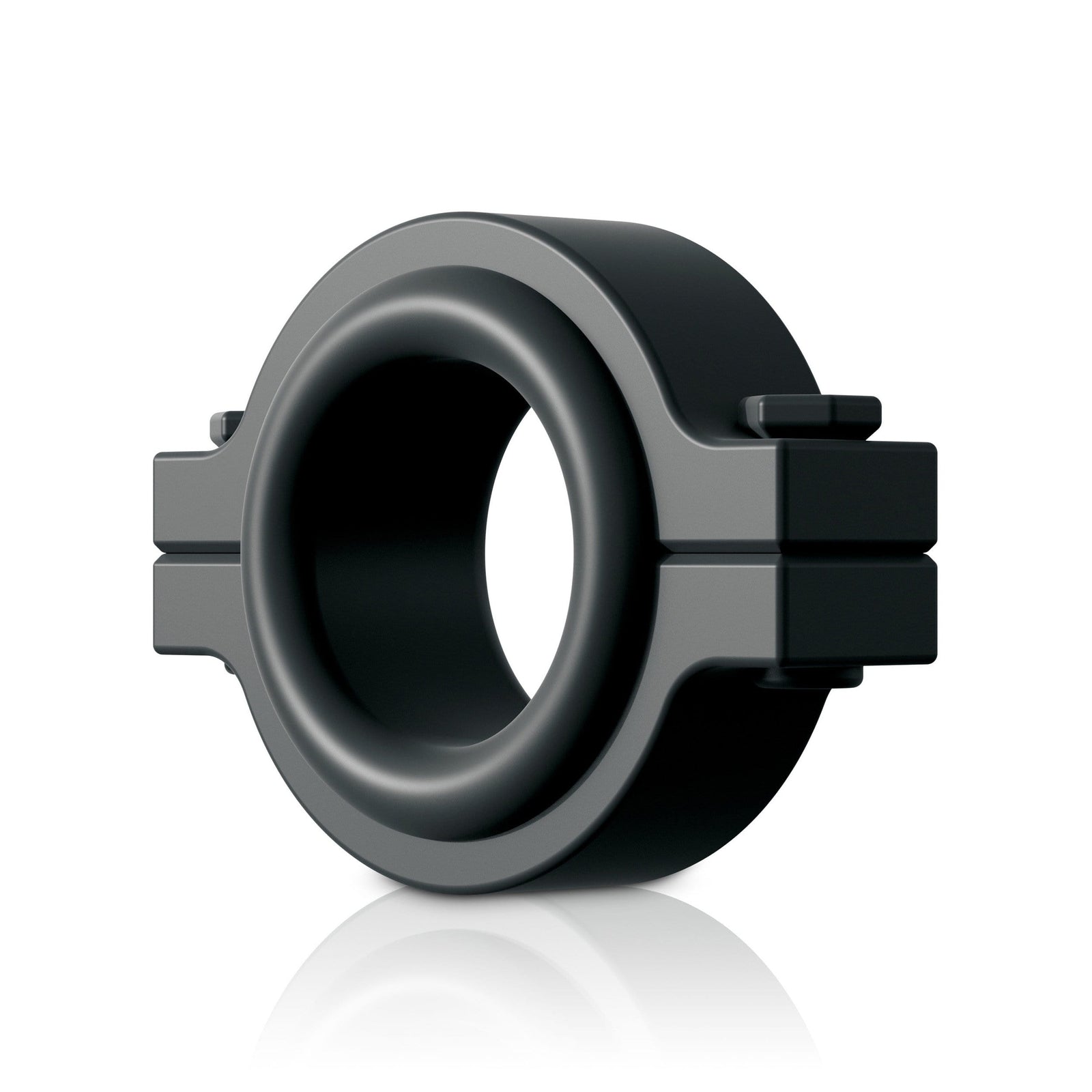 Sir Richards - Control Pipe Clamp Silicone Cock Ring (Black) -  Silicone Cock Ring (Non Vibration)  Durio.sg