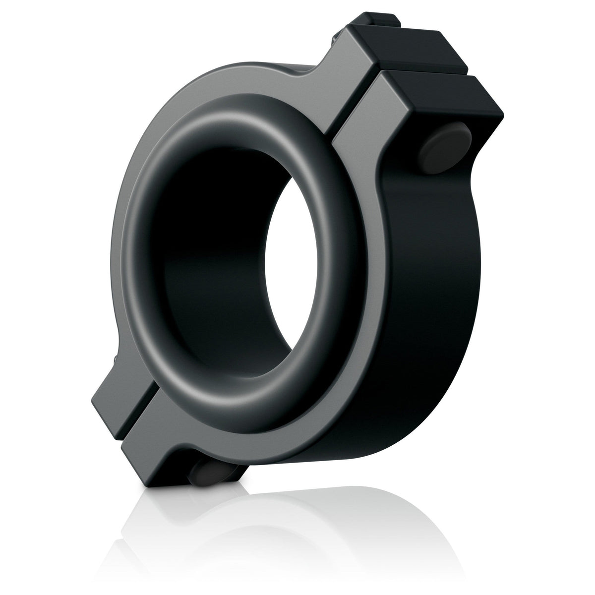 Sir Richards - Control Pipe Clamp Silicone Cock Ring (Black) -  Silicone Cock Ring (Non Vibration)  Durio.sg