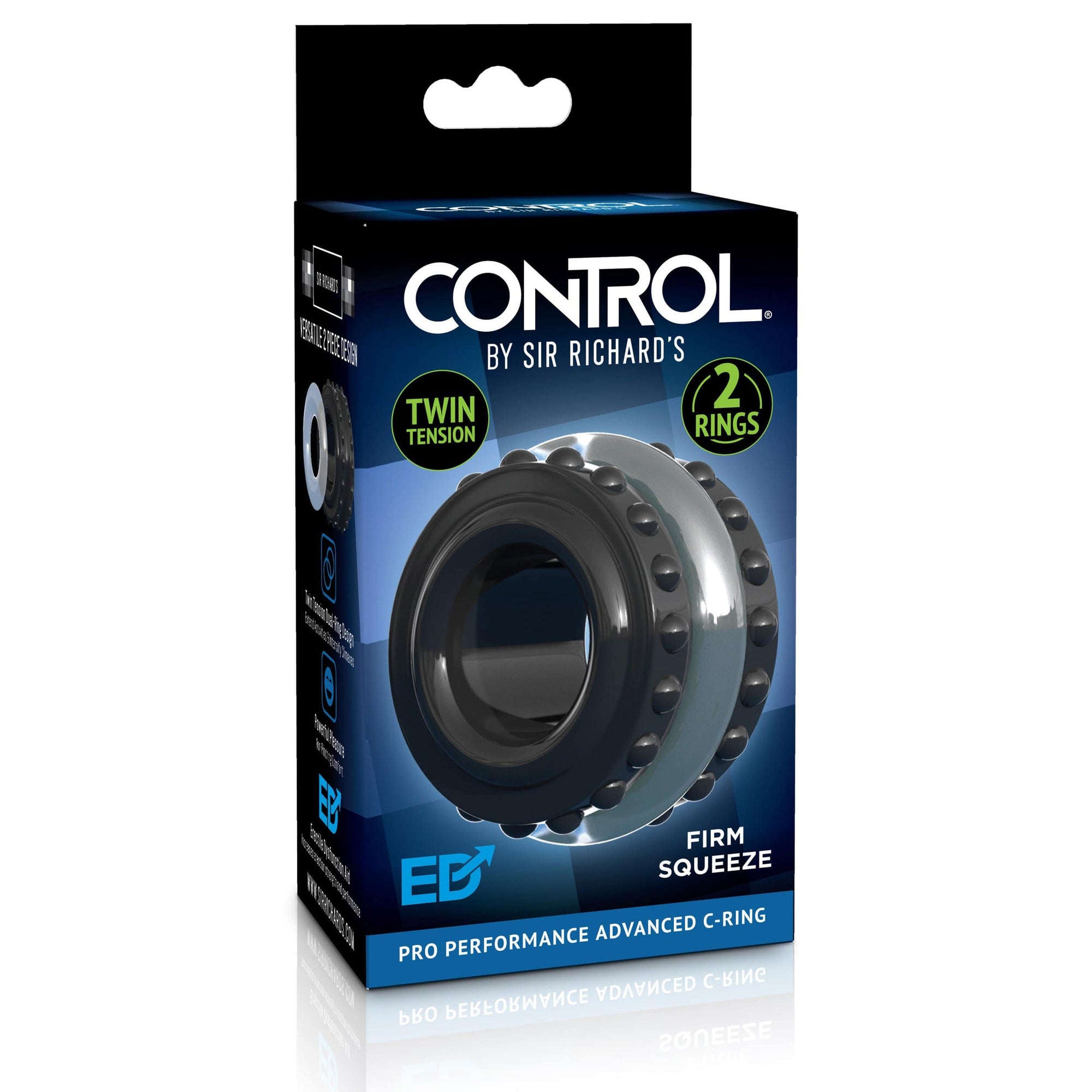 Sir Richards - Control Pro Performance Advanced C-Ring (Black) -  Cock Ring (Non Vibration)  Durio.sg