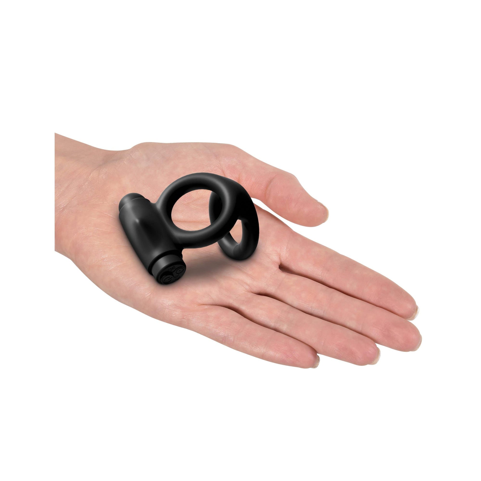 Sir Richards - Control Vibrating Silicone Cock and Ball C-Ring (Black) -  Silicone Cock Ring (Vibration) Rechargeable  Durio.sg