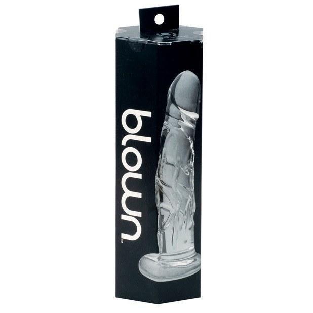 Spartacus - Blown Medium Realistic Glass (Clear) -  Glass Dildo (Non Vibration)  Durio.sg