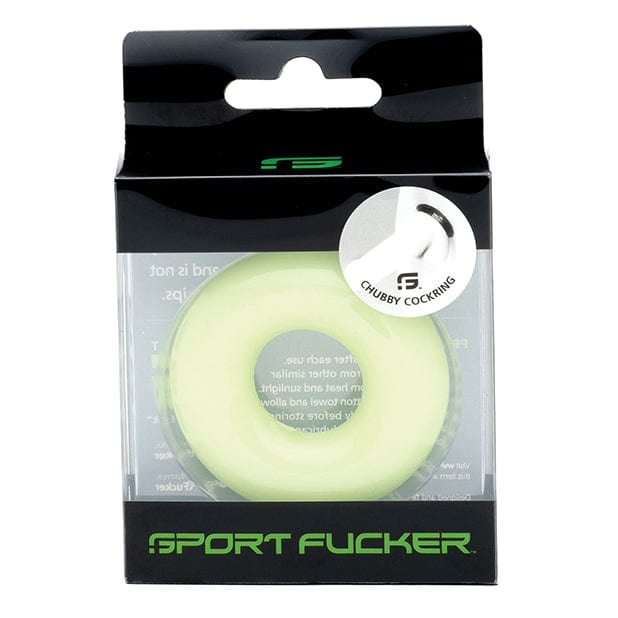 Sport Fucker - Chubby Glow In The Dark Cock Ring (Yellow) -  Rubber Cock Ring (Non Vibration)  Durio.sg