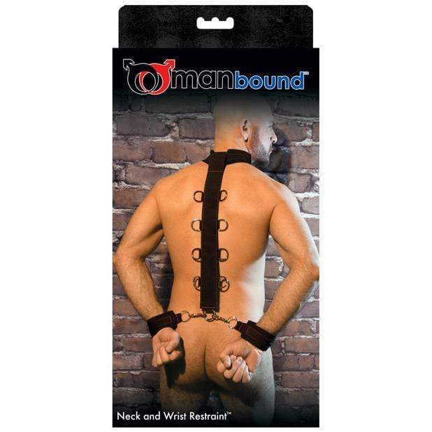 Sportsheets - BDSM Manbound Neck and Wrist Restraint (Black) -  BDSM Set  Durio.sg