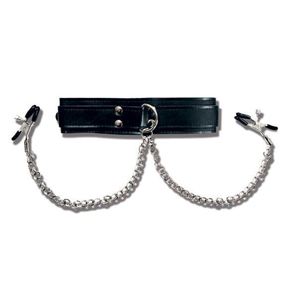 Sportsheets - Collar with Nipple Clamps -  Nipple Clamps (Non Vibration)  Durio.sg