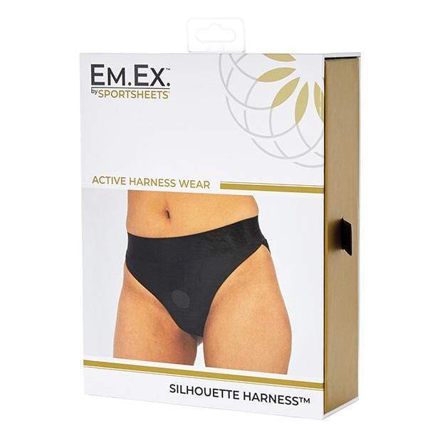 Sportsheets - Em Ex Silhouette Strap On Harness XL (Black) -  Strap On w/o Dildo  Durio.sg