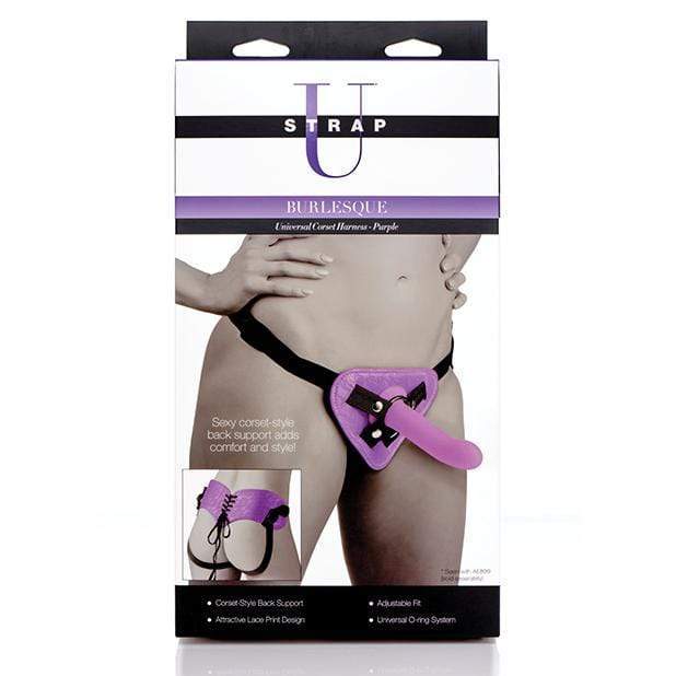 Strap U - Burlesque Universal Corset Harness (Purple) -  Strap On w/o Dildo  Durio.sg