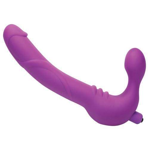 Strap U - Royal Revolver Vibrating Strapless Silicone Strap On Dildo (Pink) -  Non RC Strap On with Dildo for Reverse Insertion (Vibration) Non Rechargeable  Durio.sg