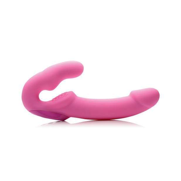 Strap U - Urge Pink Vibrating Strapless Silicone Strap On with Remote Control (Pink) -  Remote Control (Wireless) Strap On with Dildo for Reverse Insertion (Vibration) Rechargeable  Durio.sg