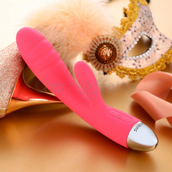 Svakom - Barbara Ultra-Soft Rabbit Vibrator (Plum Red) -  Rabbit Dildo (Vibration) Rechargeable  Durio.sg