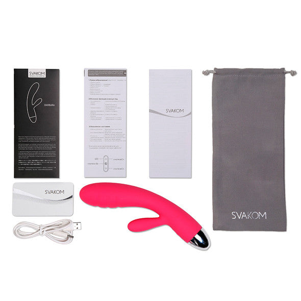 Svakom - Barbara Ultra-Soft Rabbit Vibrator (Plum Red) -  Rabbit Dildo (Vibration) Rechargeable  Durio.sg
