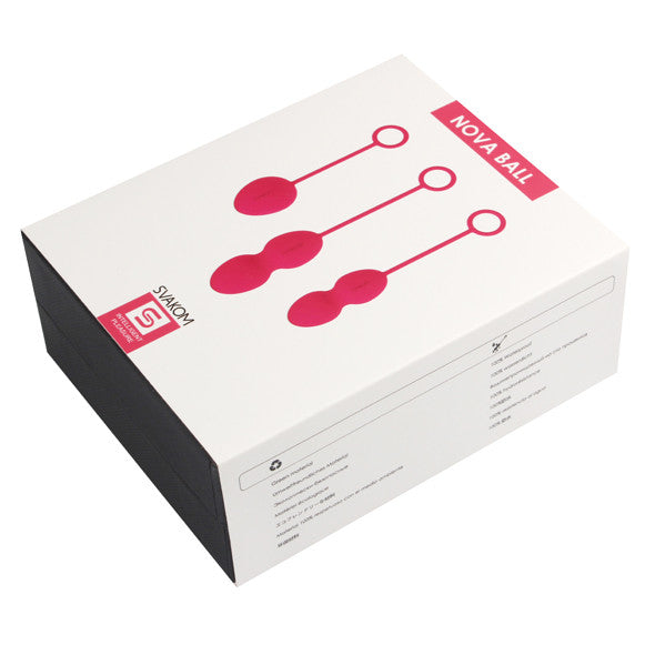 Svakom - Nova Kegel Balls (Plum Red) -  Kegel Balls (Vibration) Non Rechargeable  Durio.sg