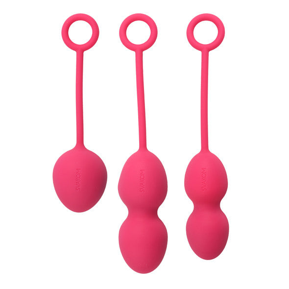 Svakom - Nova Kegel Balls (Plum Red) -  Kegel Balls (Vibration) Non Rechargeable  Durio.sg
