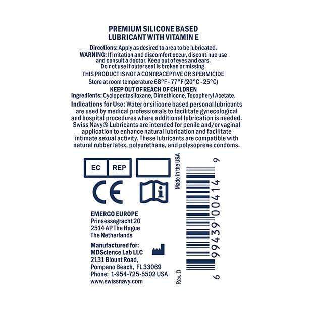 Swiss Navy - Premium Silicone Lubricant 1oz -  Lube (Silicone Based)  Durio.sg
