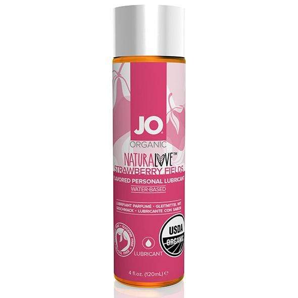 System JO - Organic NaturaLove  Strawberry Fields Flavored Water Based Personal Lubricant 120ml -  Lube (Water Based)  Durio.sg