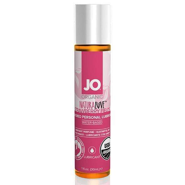 System JO - Organic NaturaLove Strawberry Fields Flavored Water Based Personal Lubricant 30ml -  Lube (Water Based)  Durio.sg