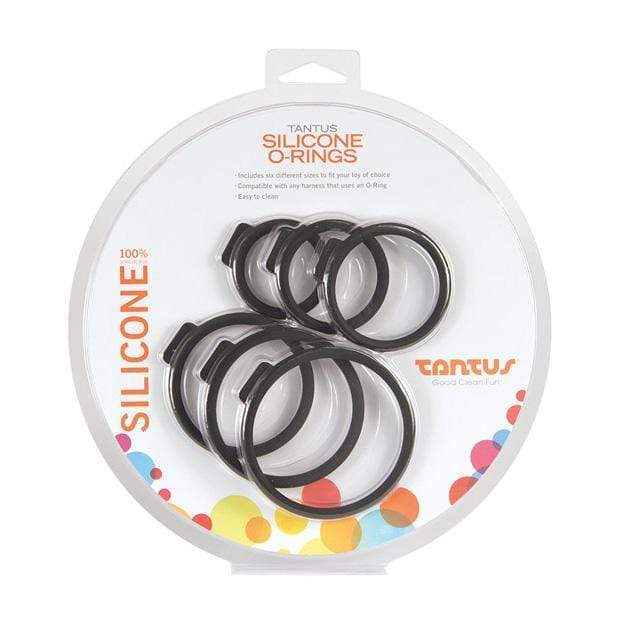 Tantus - Silicone O Rings Set Pack of 6 (Black) -  Silicone Cock Ring (Non Vibration)  Durio.sg